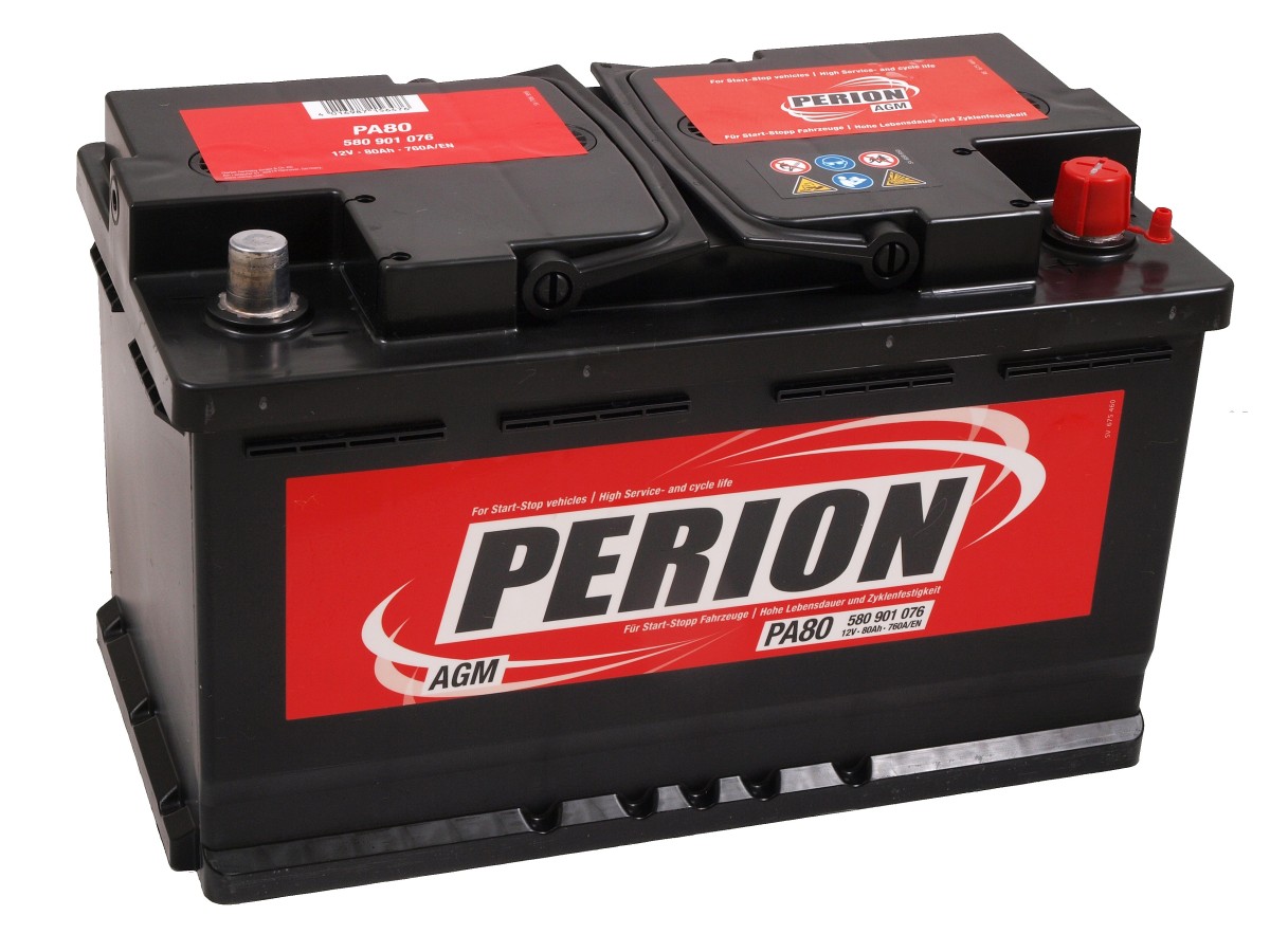 Perion AGM 80Ah 760A (EN) 315x175x190 0/1